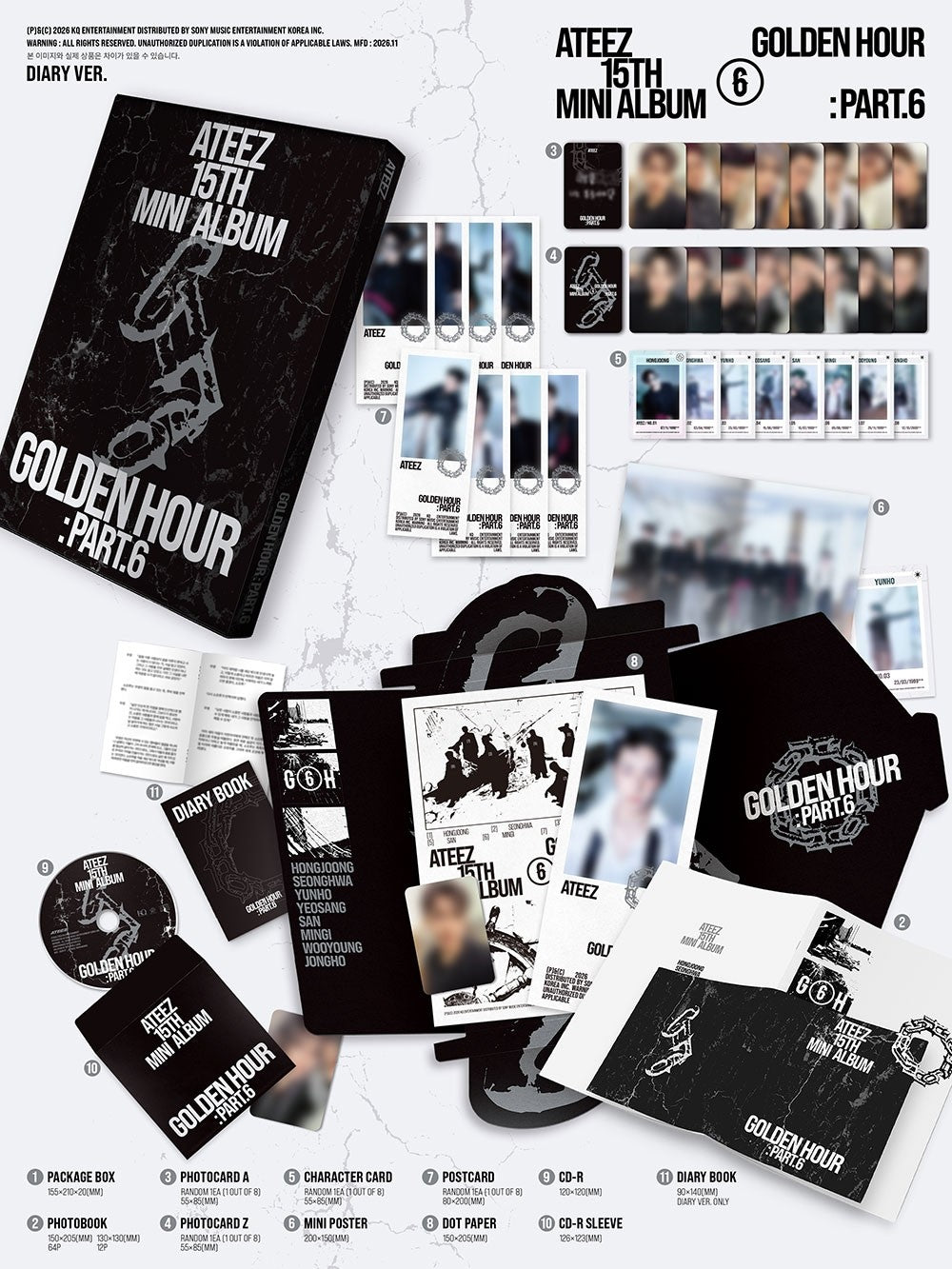 ATEEZ GOLDEN HOUR Part.6 albuminhoud