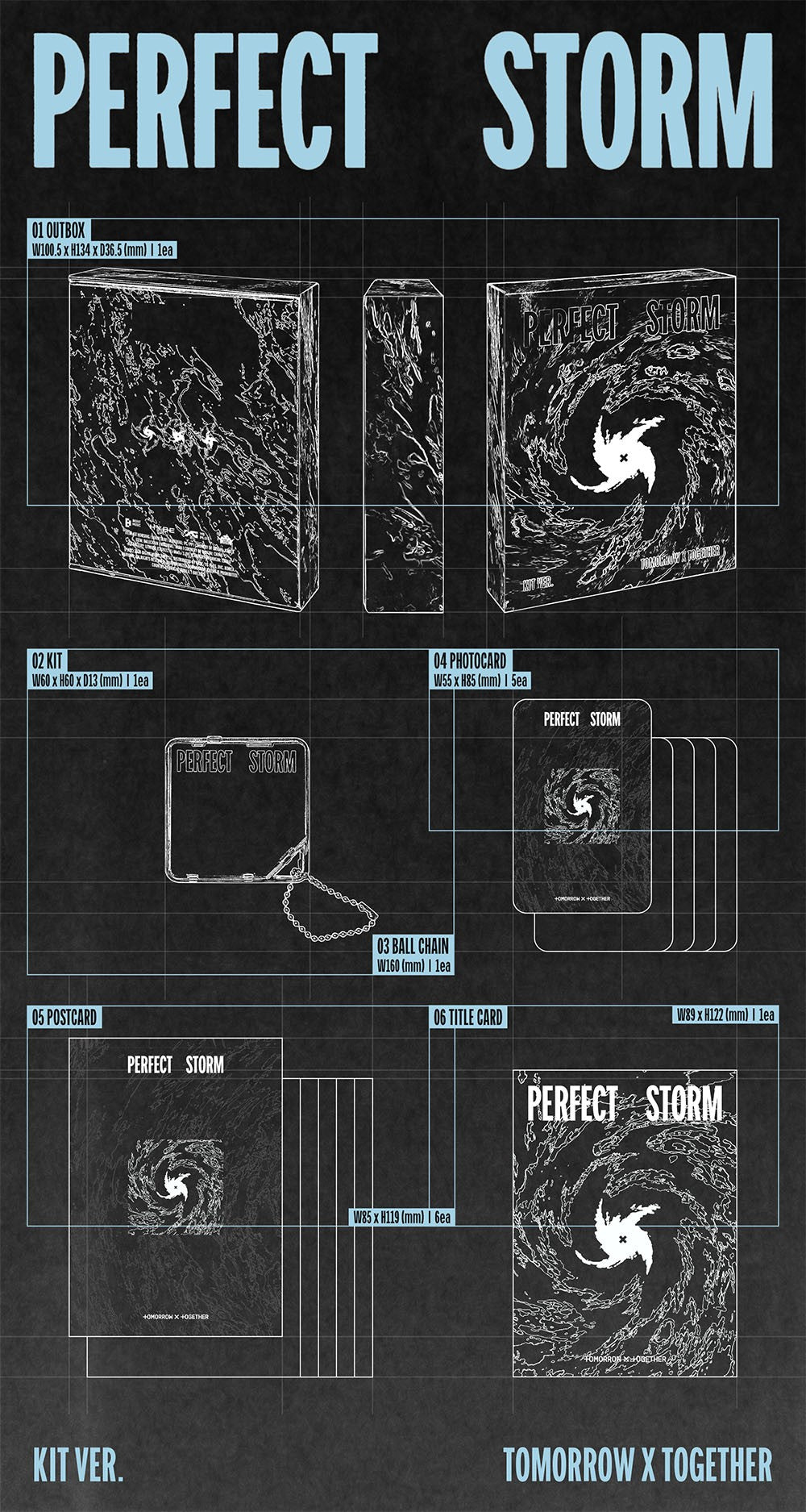 TXT PERFECT STORM KiT Ver. K-pop album - afbeelding 2