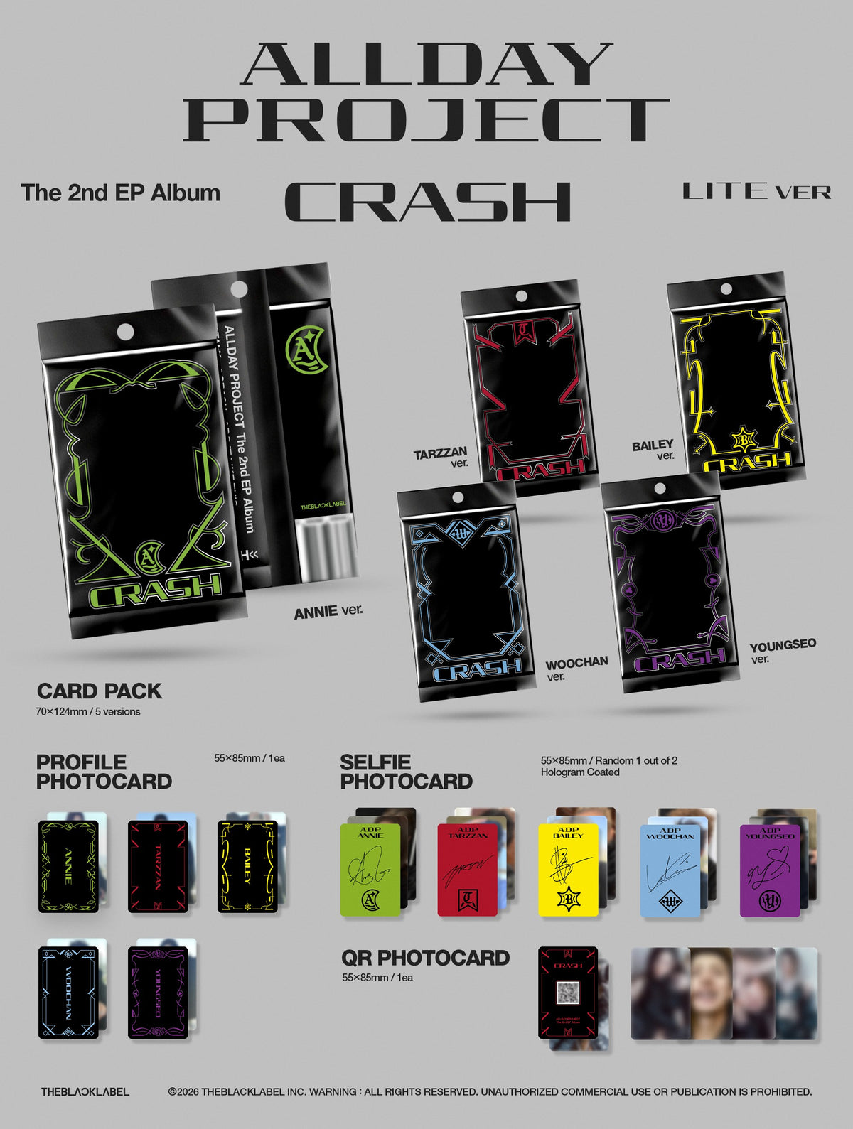 Inhoud van ALLDAY PROJECT CRASH LITE ver. 5-set en Soundwave POB