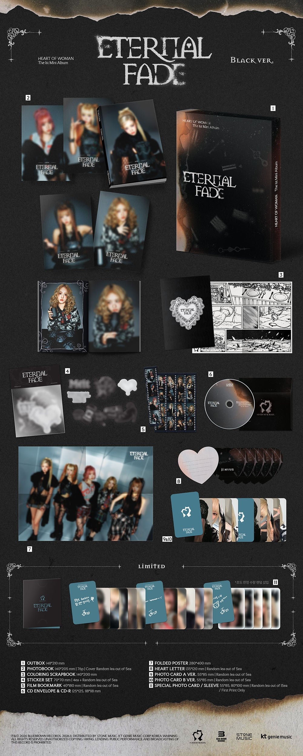 HEART OF WOMAN ETERNAL FADE Black Ver. - albuminhoud