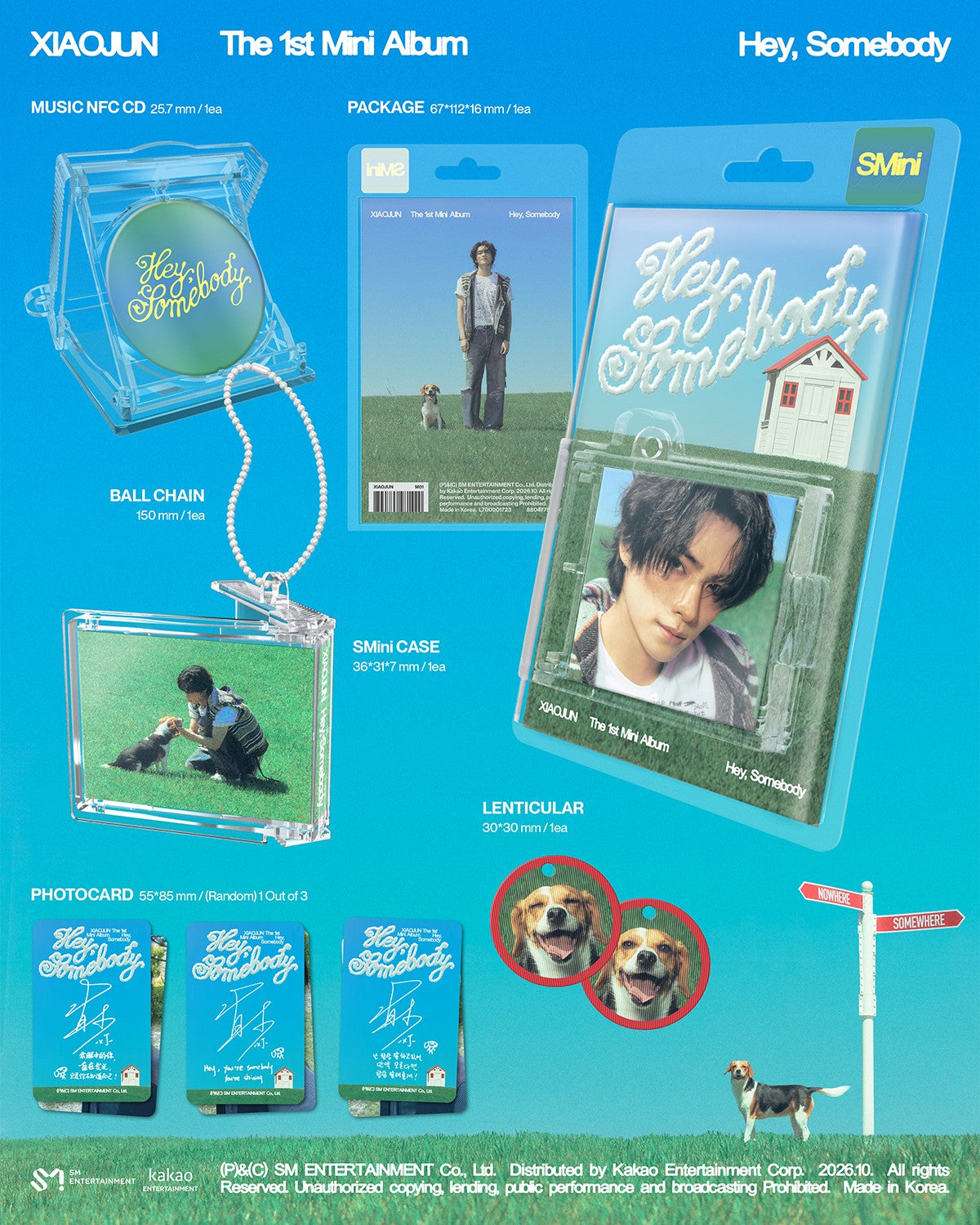 XIAOJUN Hey, Somebody SMini Ver. inhoud en store-photocard