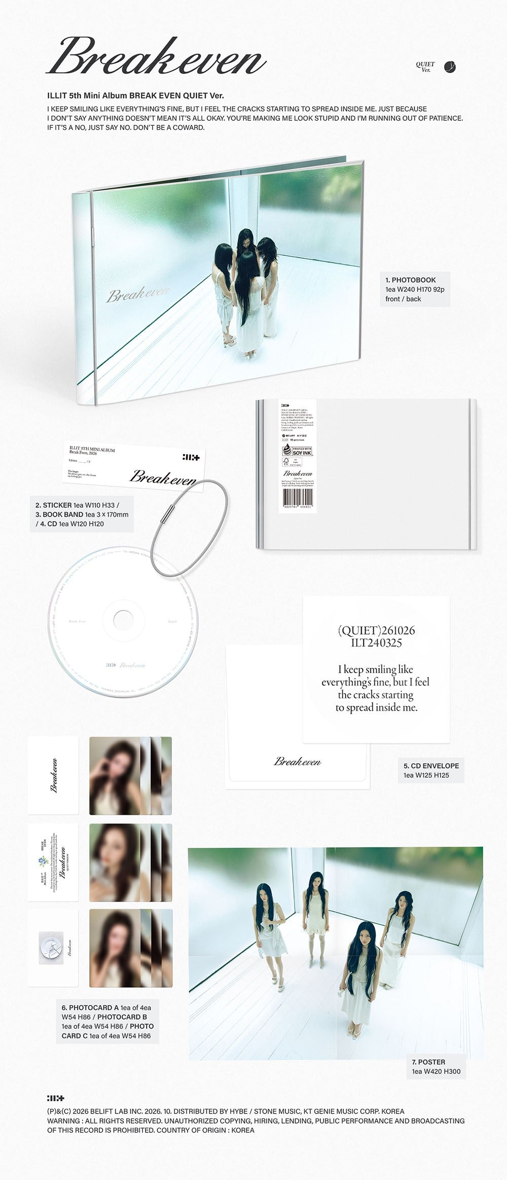 ILLIT BREAK EVEN 3 Version Set K-pop album - afbeelding 3