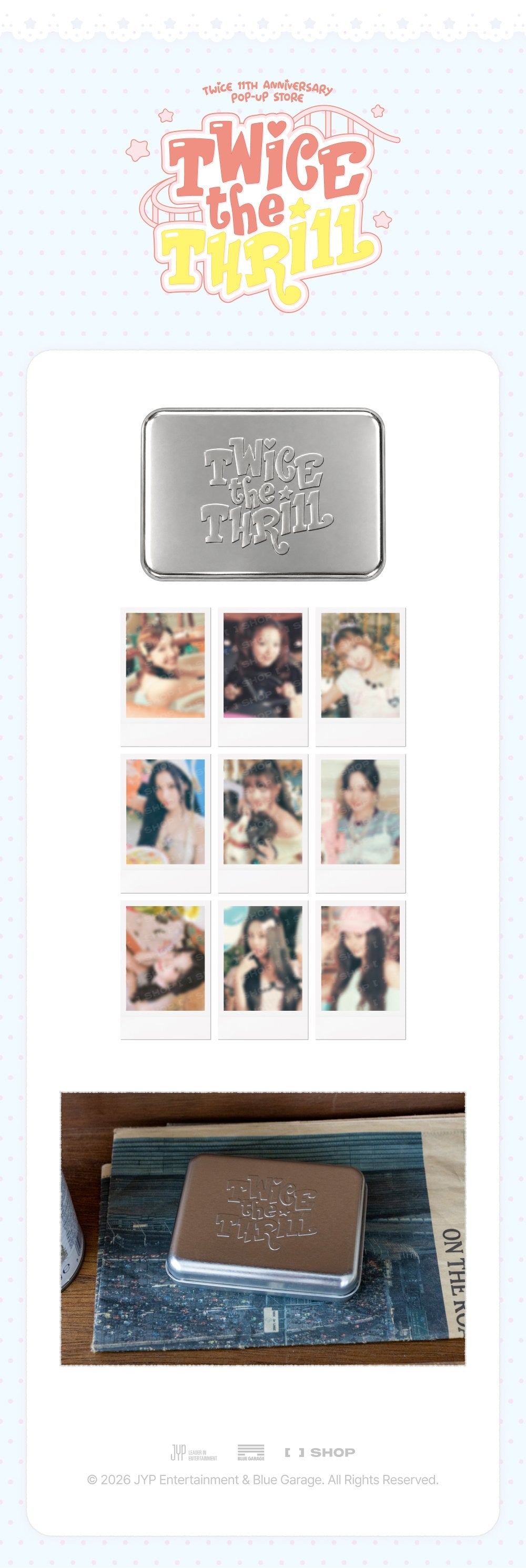 TWICE THE THRILL Instant Photo Set inhoud