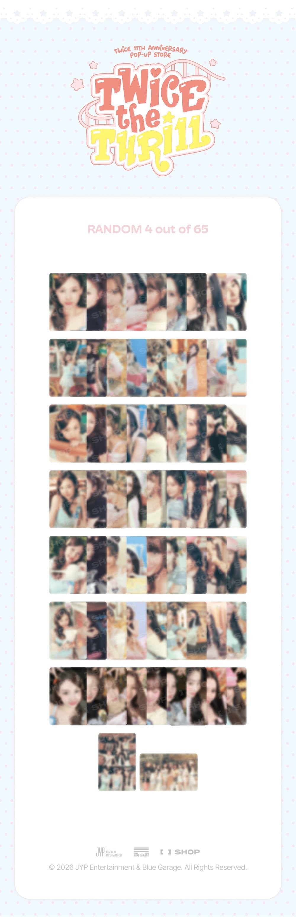 TWICE THE THRILL Trading Card Set inhoud