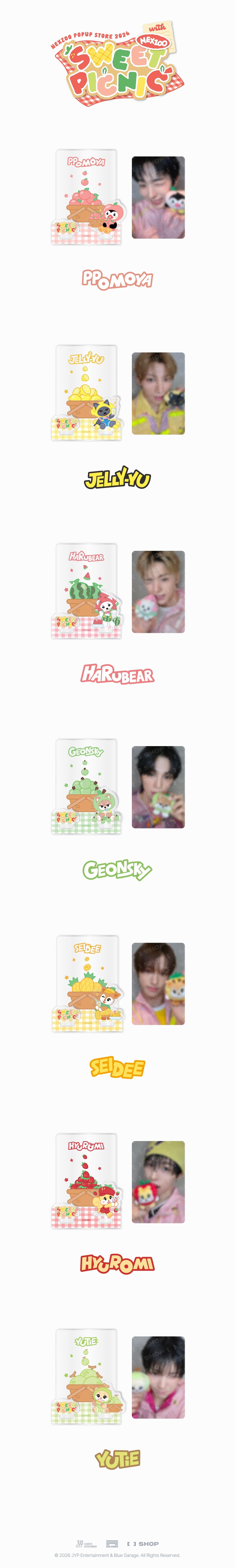 NEXZOO mini acrylic stand en photocard uitvoeringen