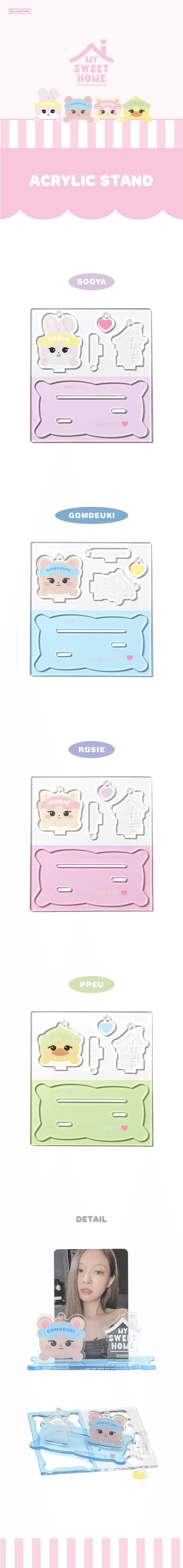 BLACKPINK Character Acrylic Stand details en afmetingen