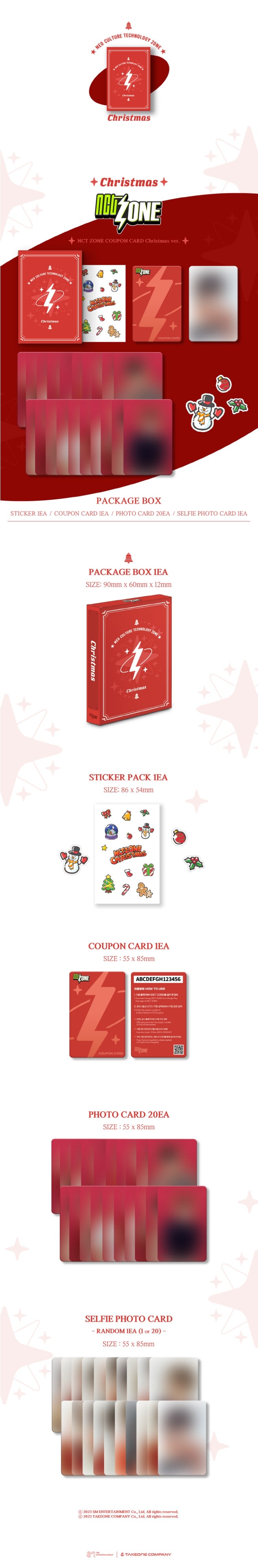 Inhoud van NCT ZONE Coupon Card Christmas Ver.