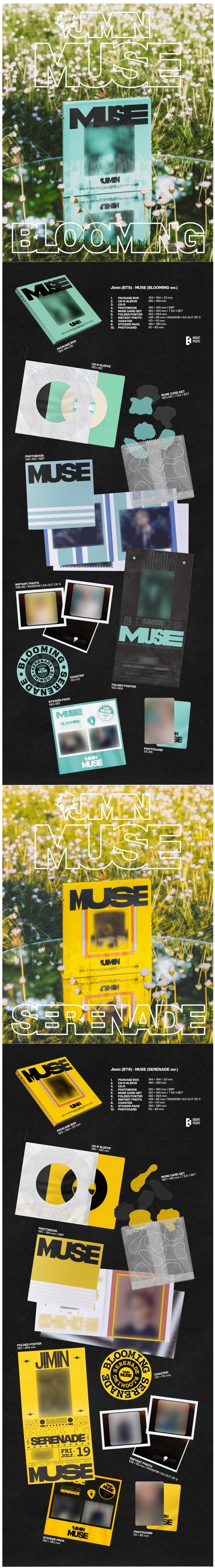 Inhoud van Jimin MUSE in BLOOMING en SERENADE versie