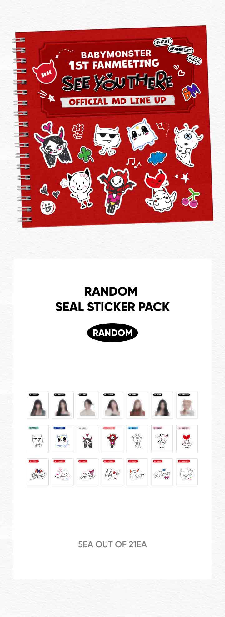 BABYMONSTER SEE YOU THERE stickerdesigns en productdetails