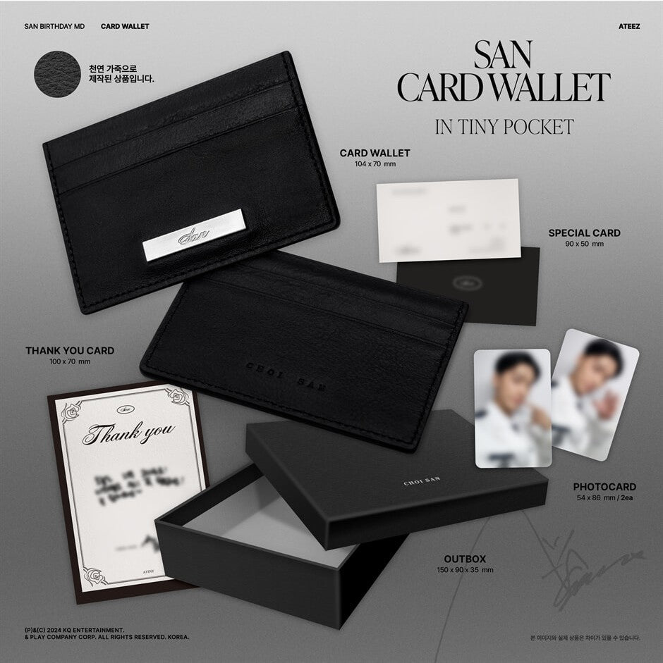 Inhoud van de ATEEZ SAN Card Wallet : IN TINY POCKET
