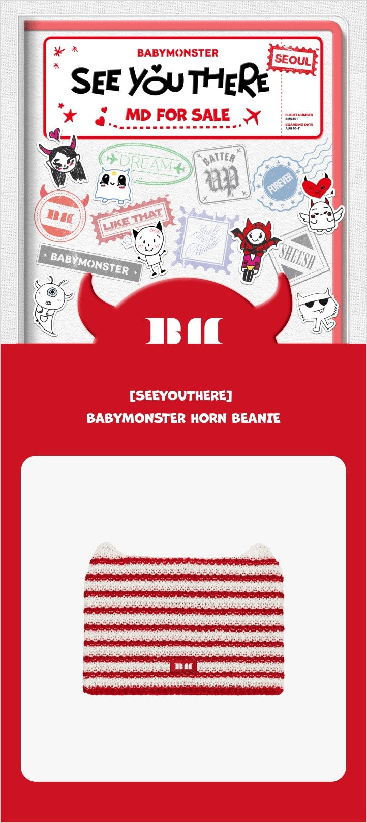 BABYMONSTER SEE YOU THERE Horn Beanie productdetails