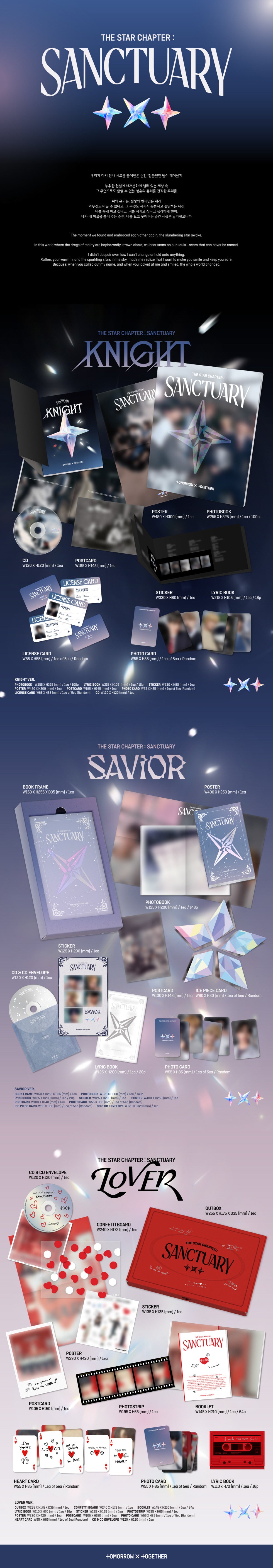 TXT The Star Chapter SANCTUARY KNIGHT SAVIOR en LOVER inhoud