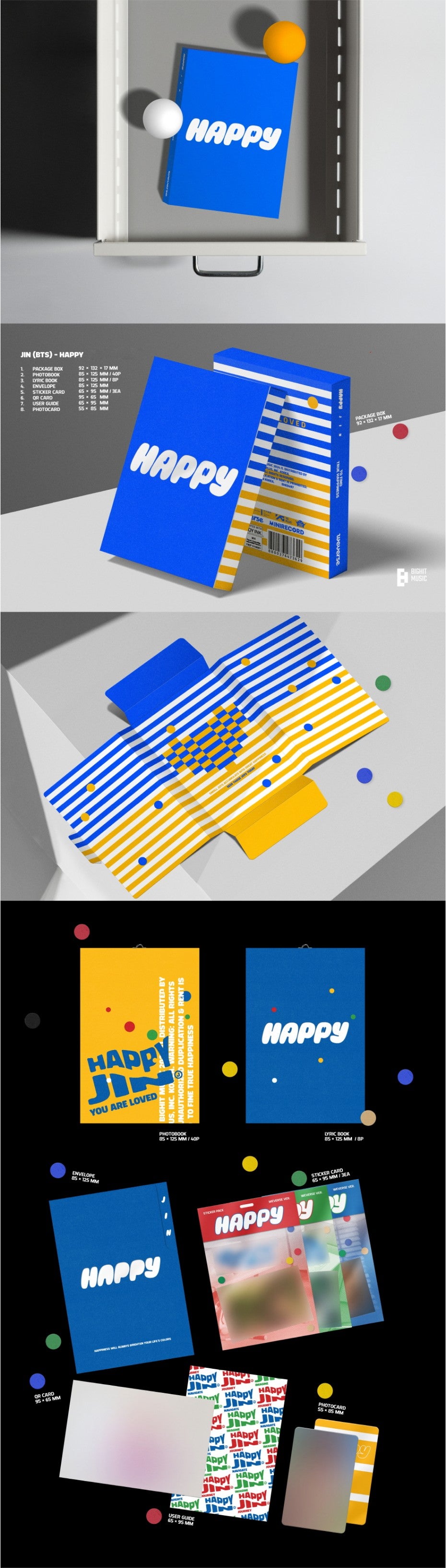 JIN HAPPY Weverse Albums ver. K-pop album - afbeelding 2