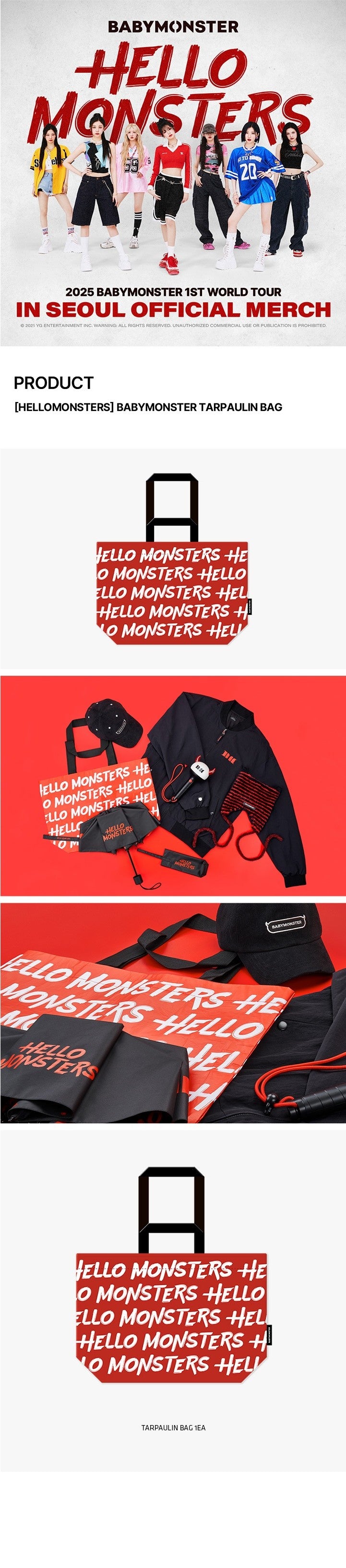 BABYMONSTER HELLOMONSTERS Tarpaulin Bag productdetails