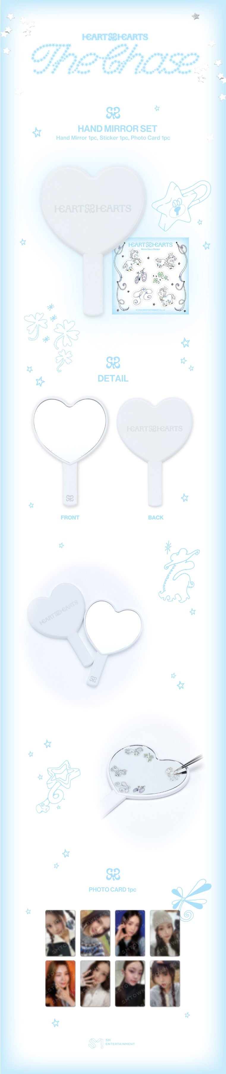 Afmetingen en inhoud van de HEARTS2HEARTS THE CHASE Hand Mirror Set