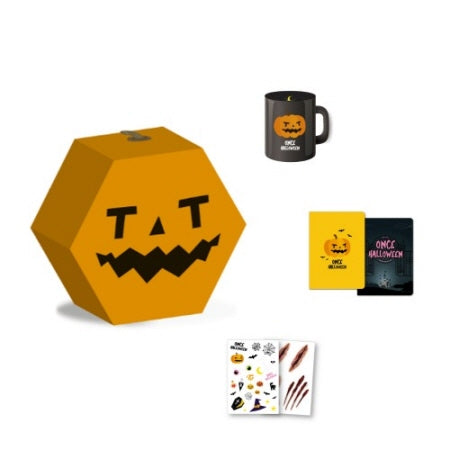 TWICE ONCE HALLOWEEN Merchandise Kit met mok, notitieboekjes en stickers